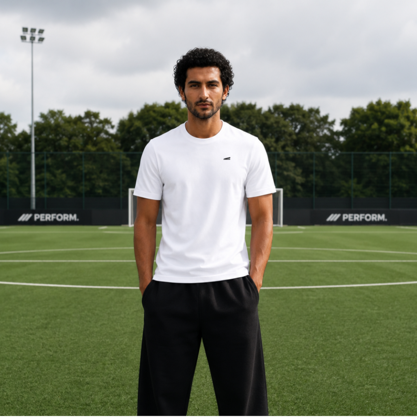 Everyday White T-shirt — Black Azka