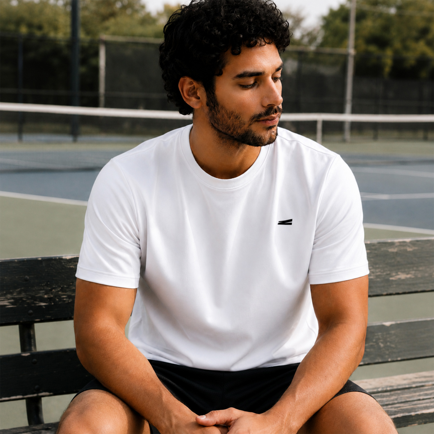 Everyday White T-shirt —  Black Azka
