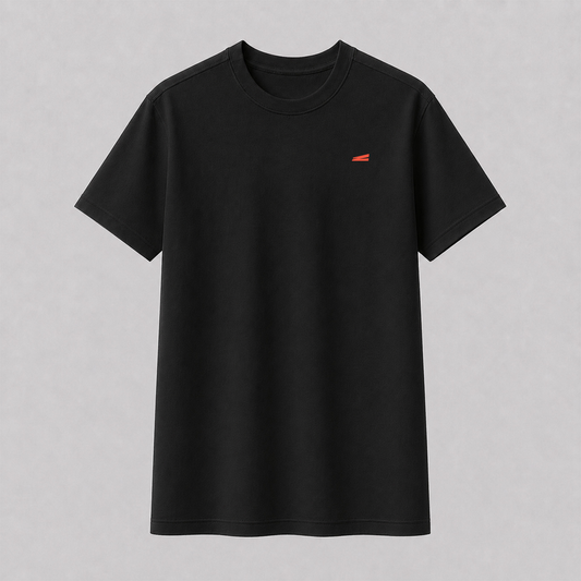 Everyday Black T-shirt —  Orange Azka