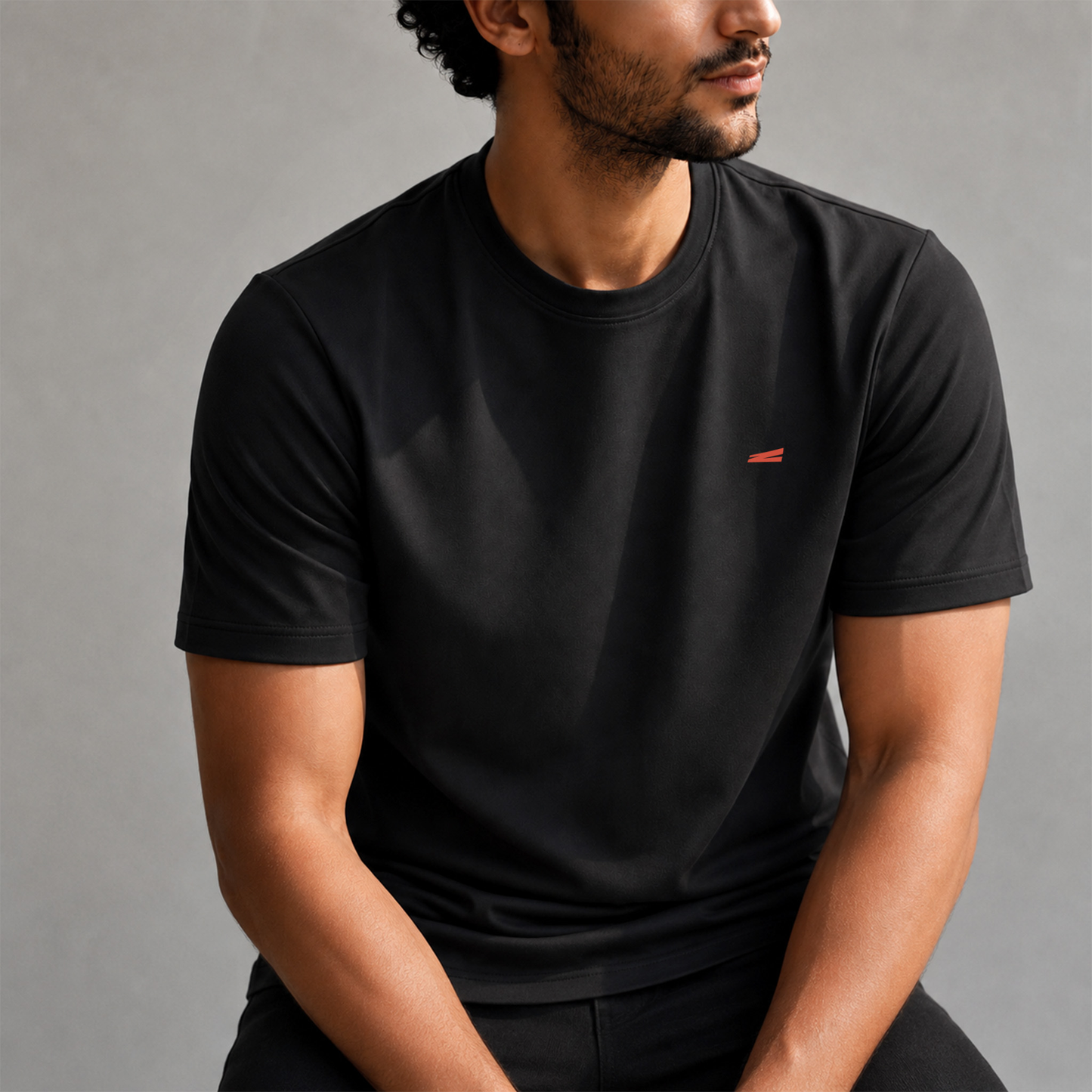 Everyday Black T-shirt —  Orange Azka