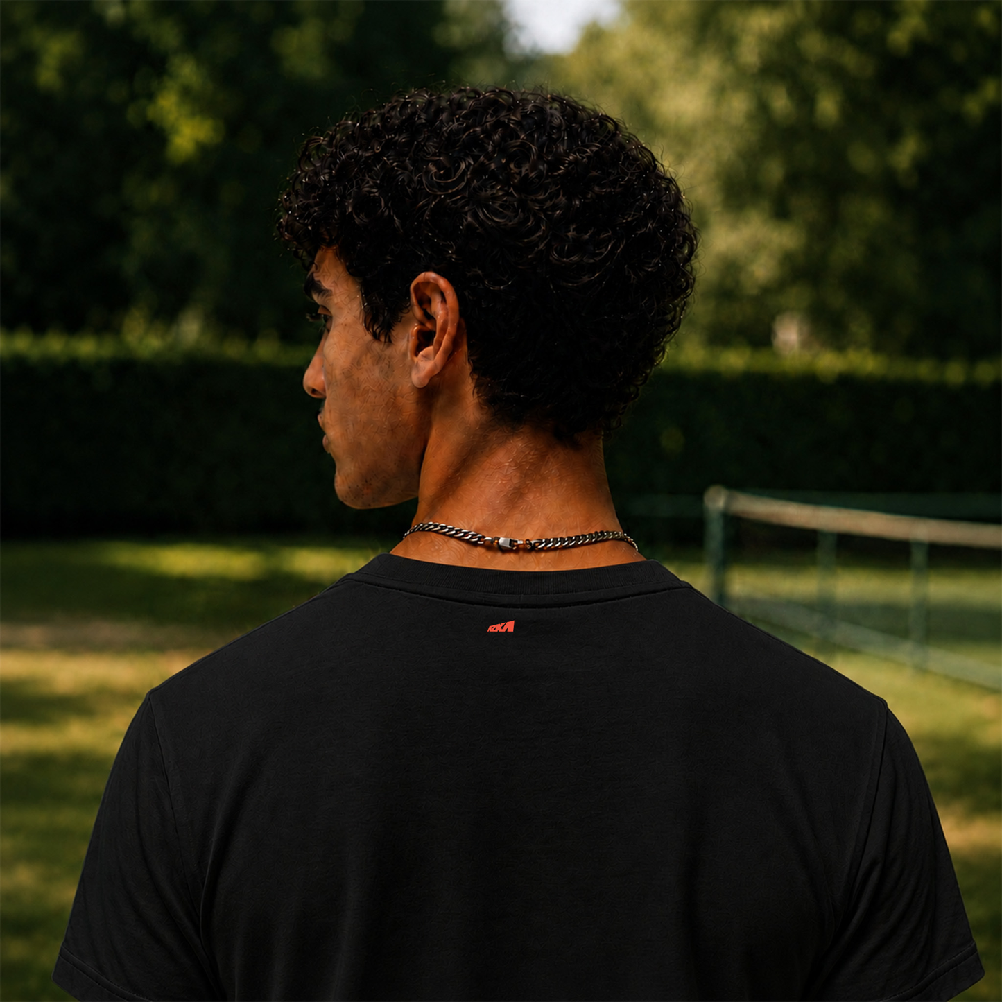 Everyday Black T-shirt —  Orange Azka